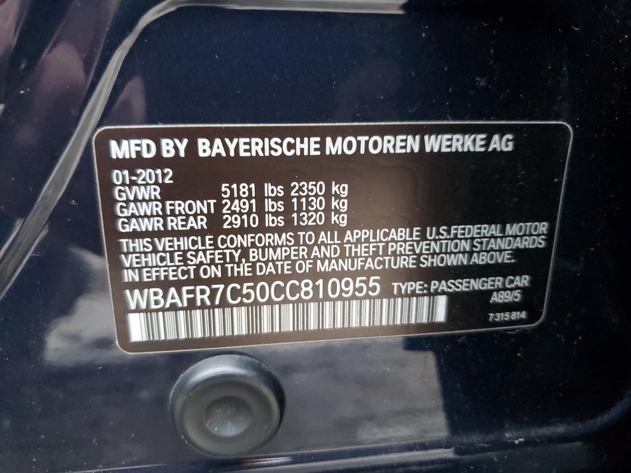 2012 BMW 5er - Image 12