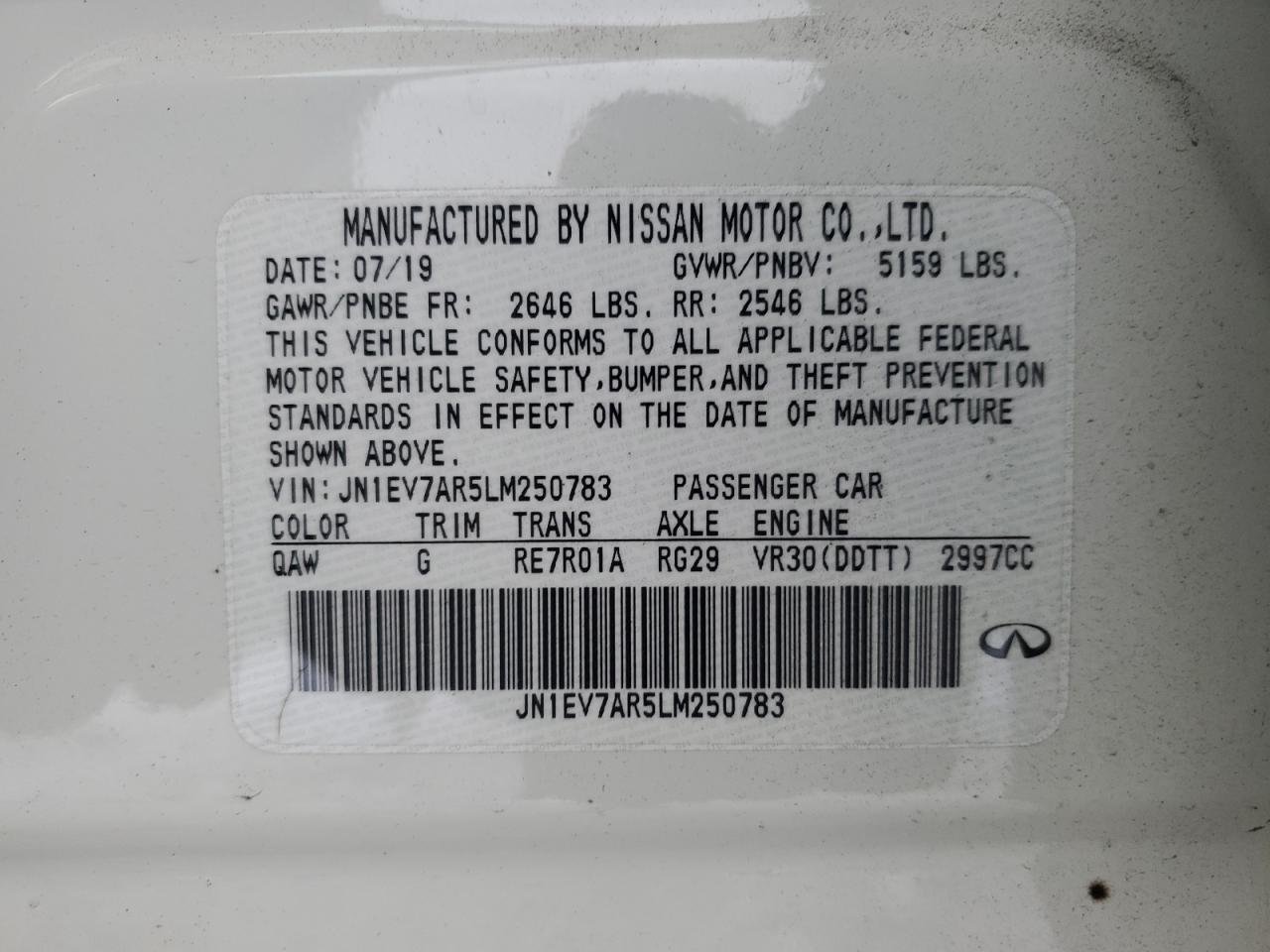 2020 Infiniti Q50 - Image 12