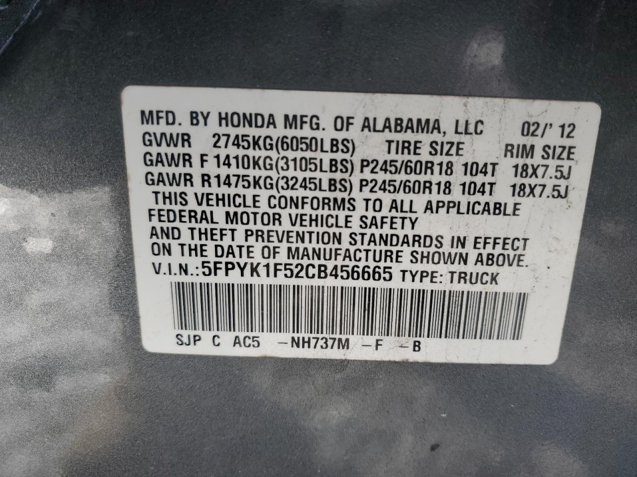 2012 Honda Ridgeline - Image 12
