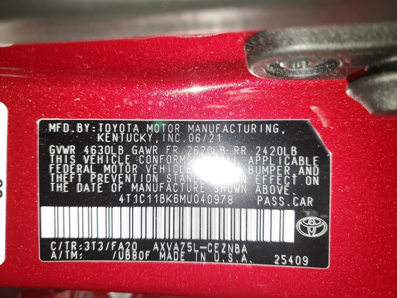 2021 Toyota Camry - Image 12