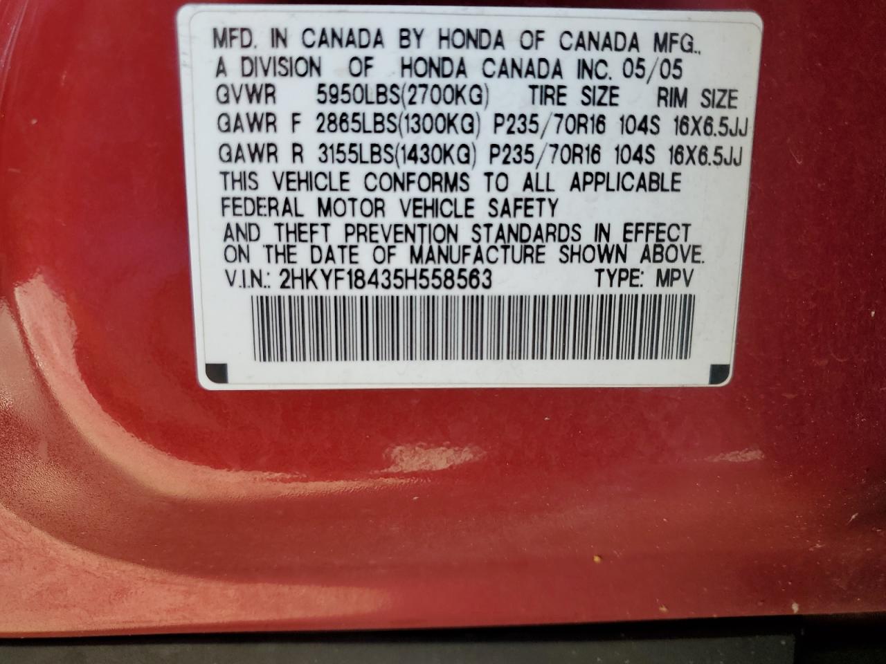 2005 Honda Pilot - Image 12