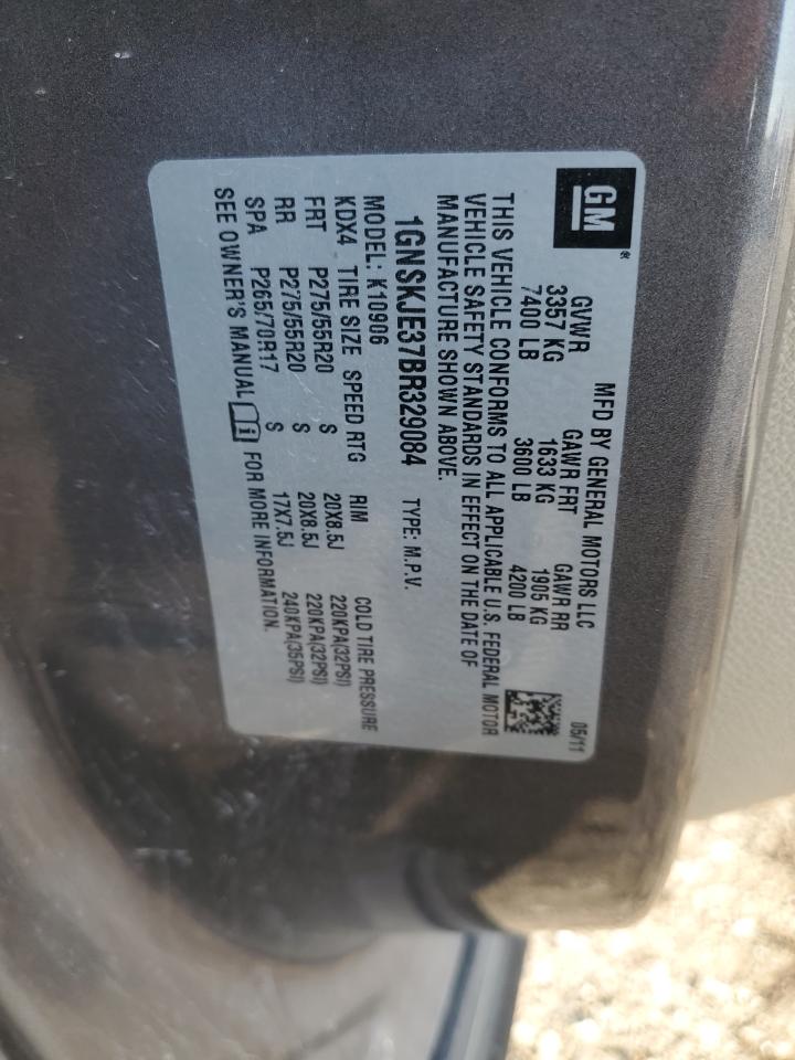 2011 Chevrolet Suburban K1500 Lt VIN: 1GNSKJE37BR329084 Lot: 87904515