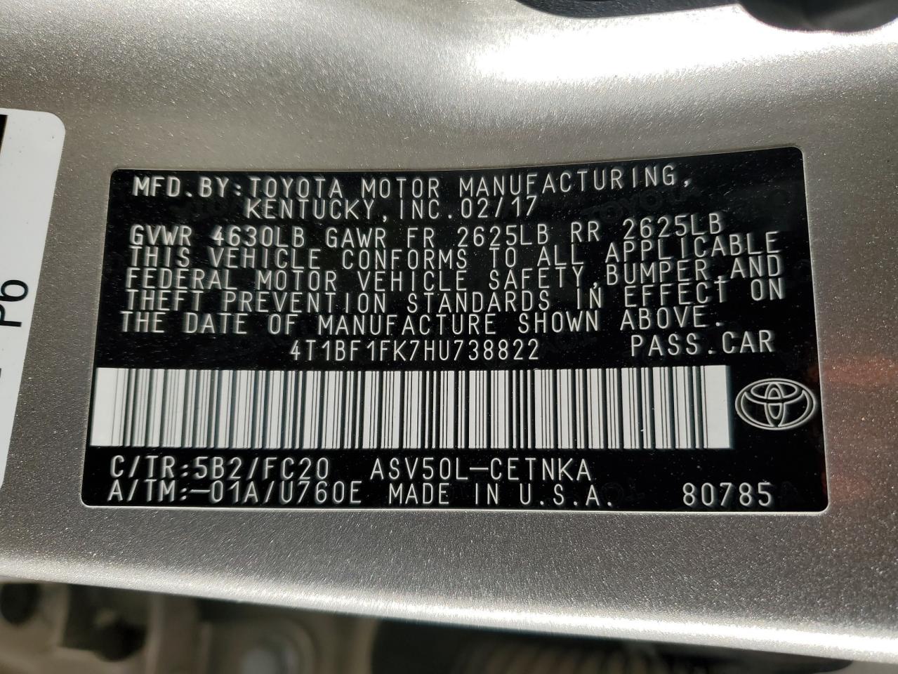 2017 Toyota Camry - Image 12