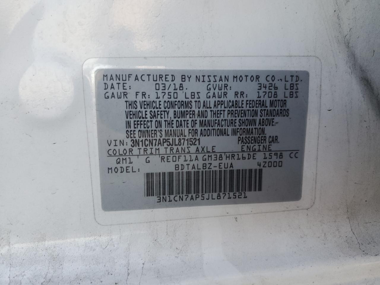 2018 Nissan Versa - Image 12