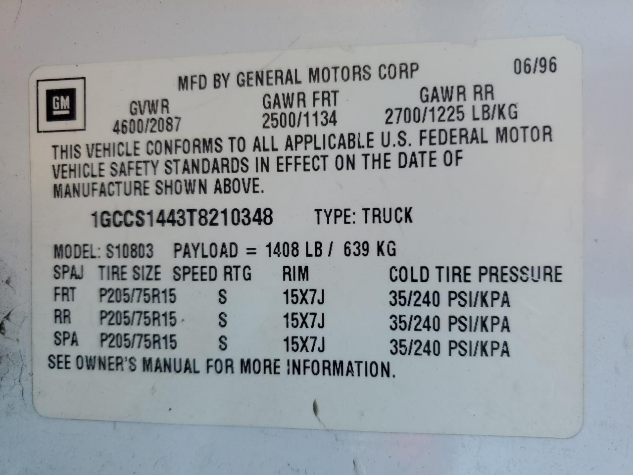 1996 Chevrolet S-10 Pickup - Image 12