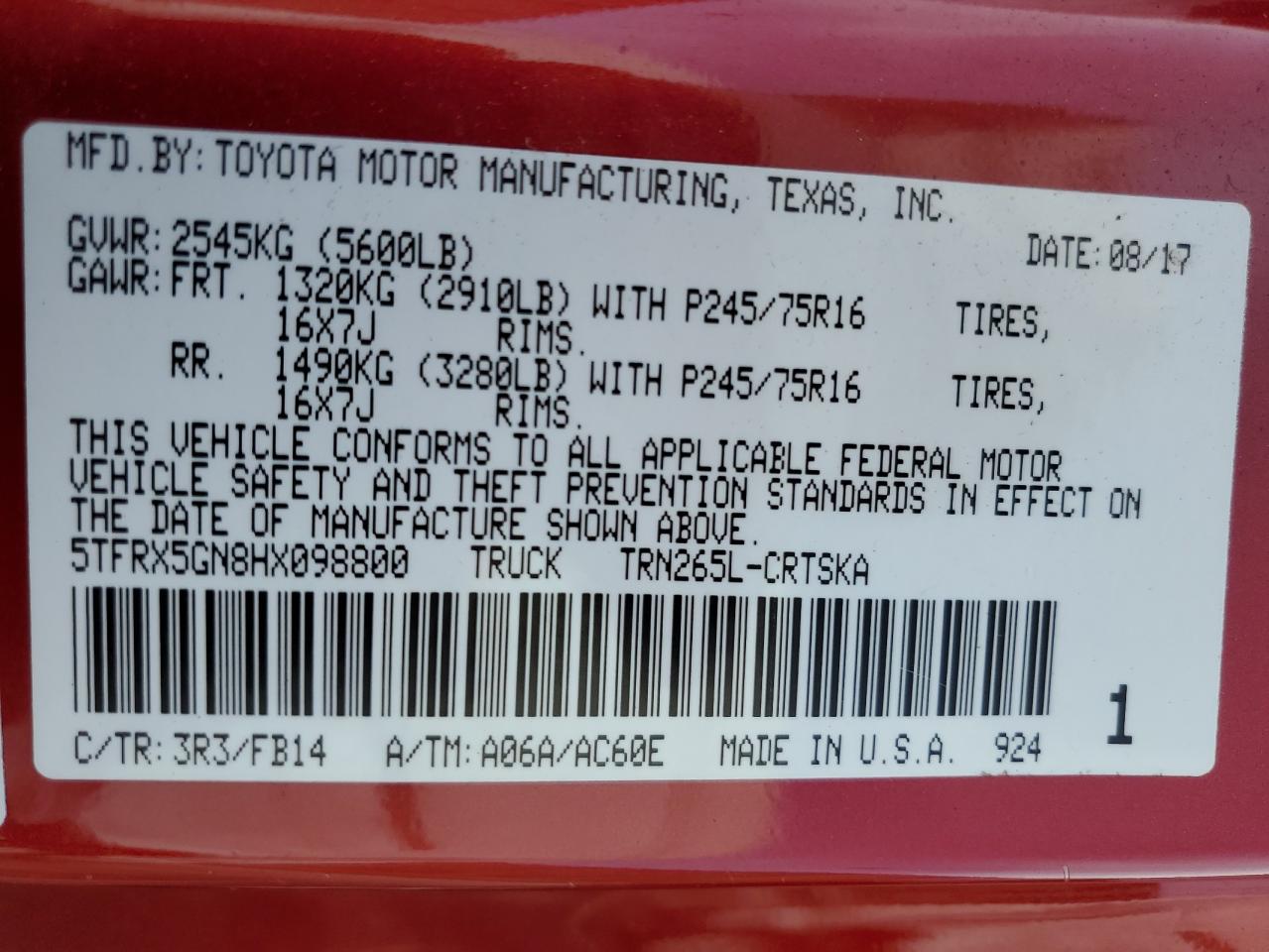2017 Toyota Tacoma - Image 12