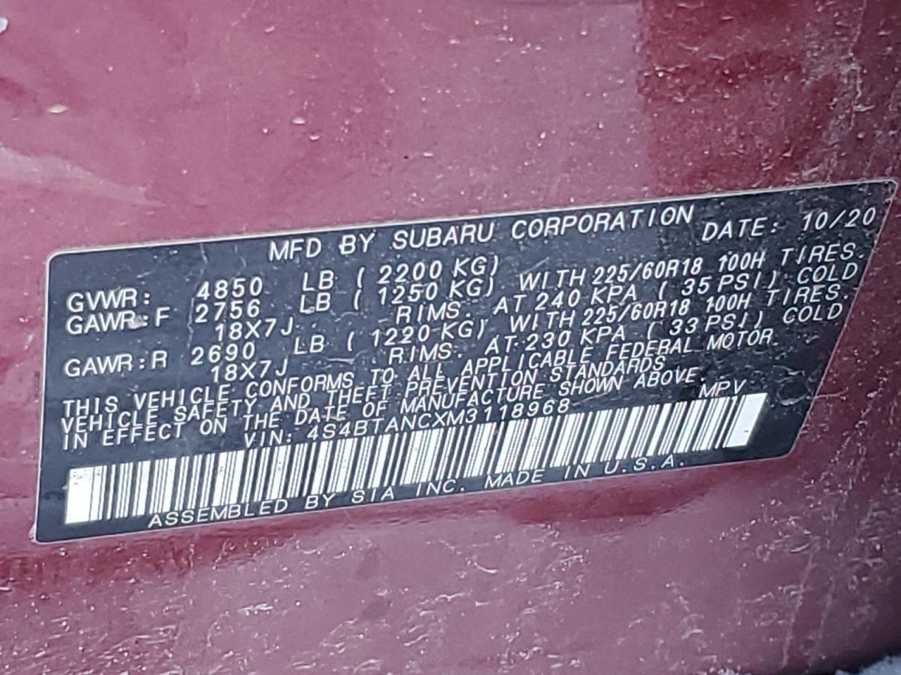 2021 Subaru Outback - Image 14