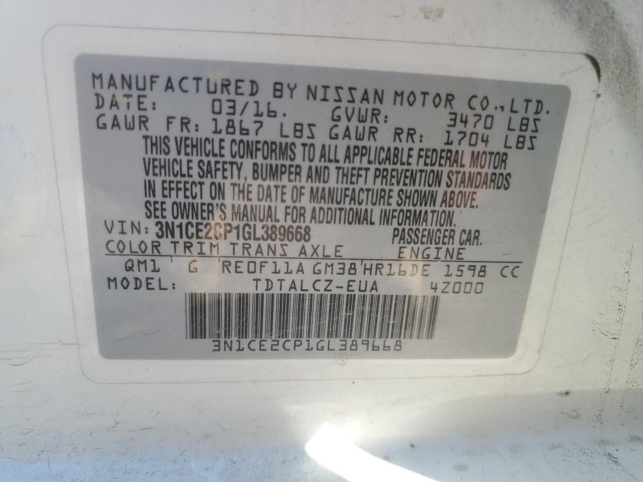 2016 Nissan Versa - Image 12
