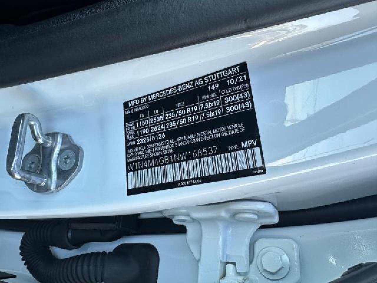 2022 Mercedes-Benz Glb 250 VIN: W1N4M4GB1NW168537 Lot: 42615065