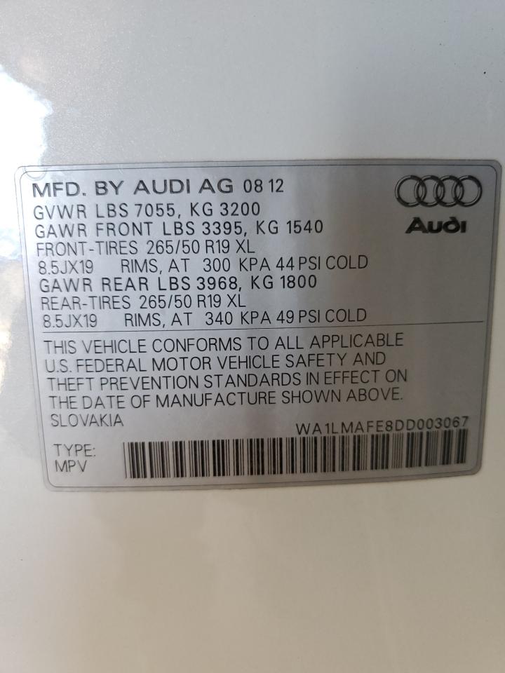 VIN WA1LMAFE8DD003067 2013 AUDI Q7 no.13