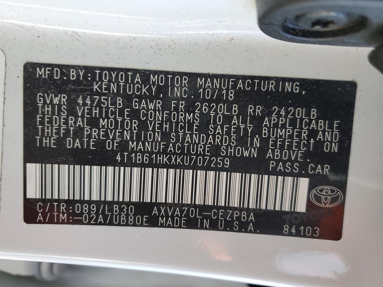 2019 Toyota Camry - Image 12