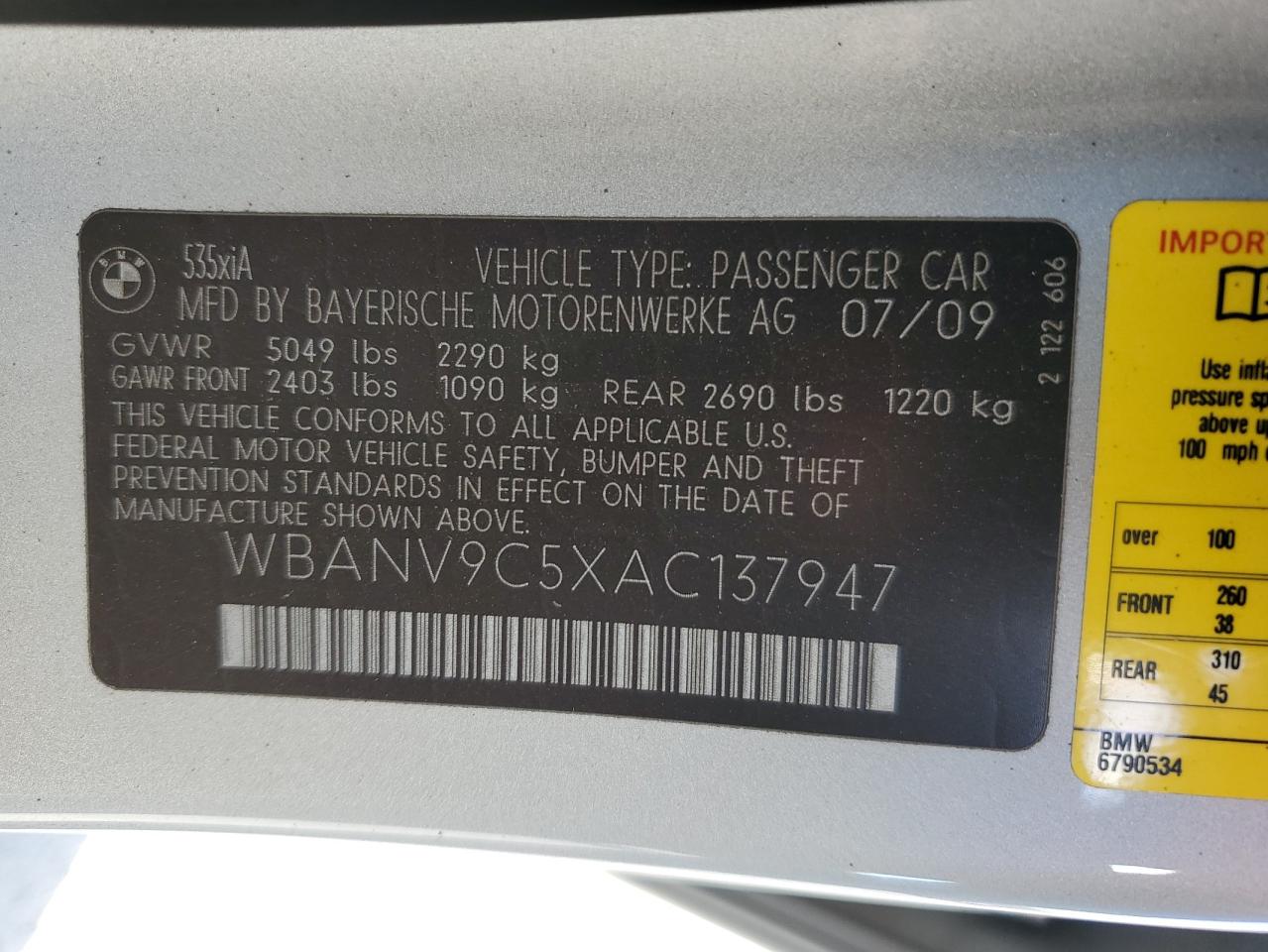 2010 BMW 5er - Image 12