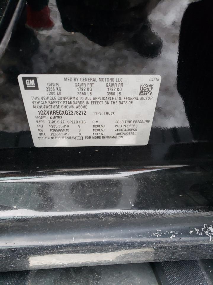 2016 Chevrolet Silverado K1500 Lt VIN: 1GCVKRECXGZ278272 Lot: 86917964