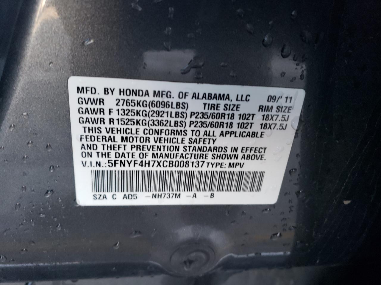 2012 Honda Pilot - Image 13