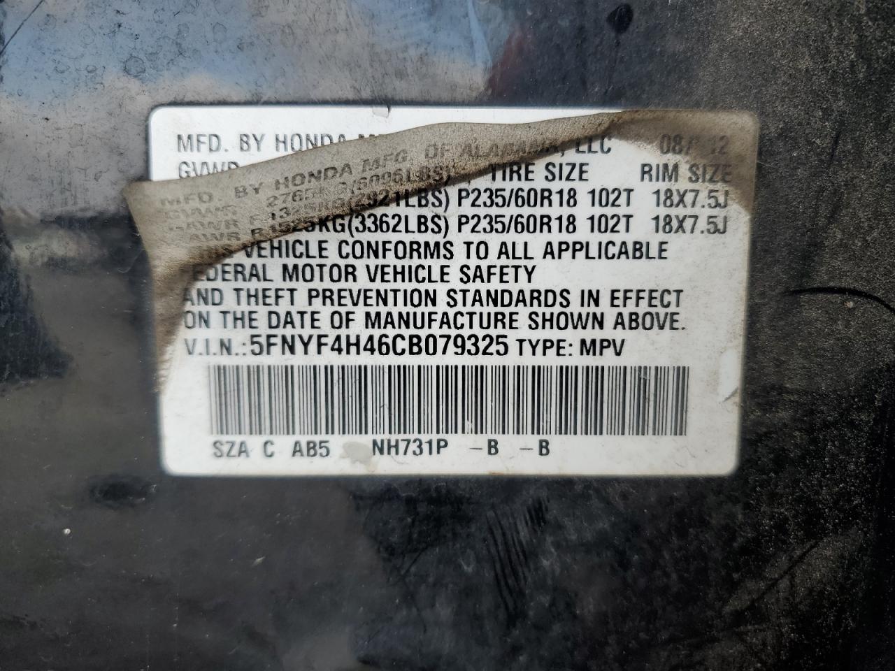 2012 Honda Pilot - Image 15