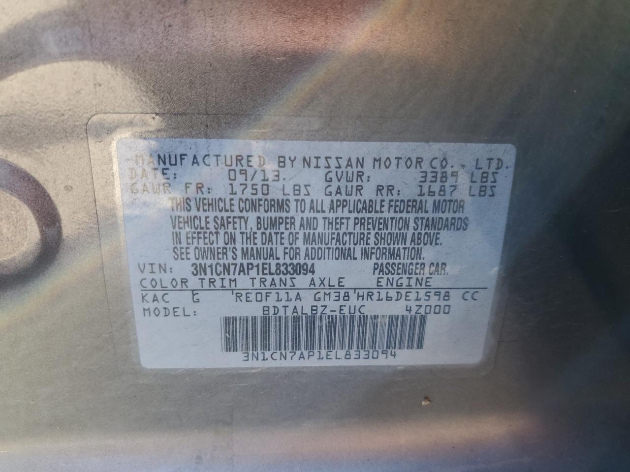 2014 Nissan Versa - Image 12