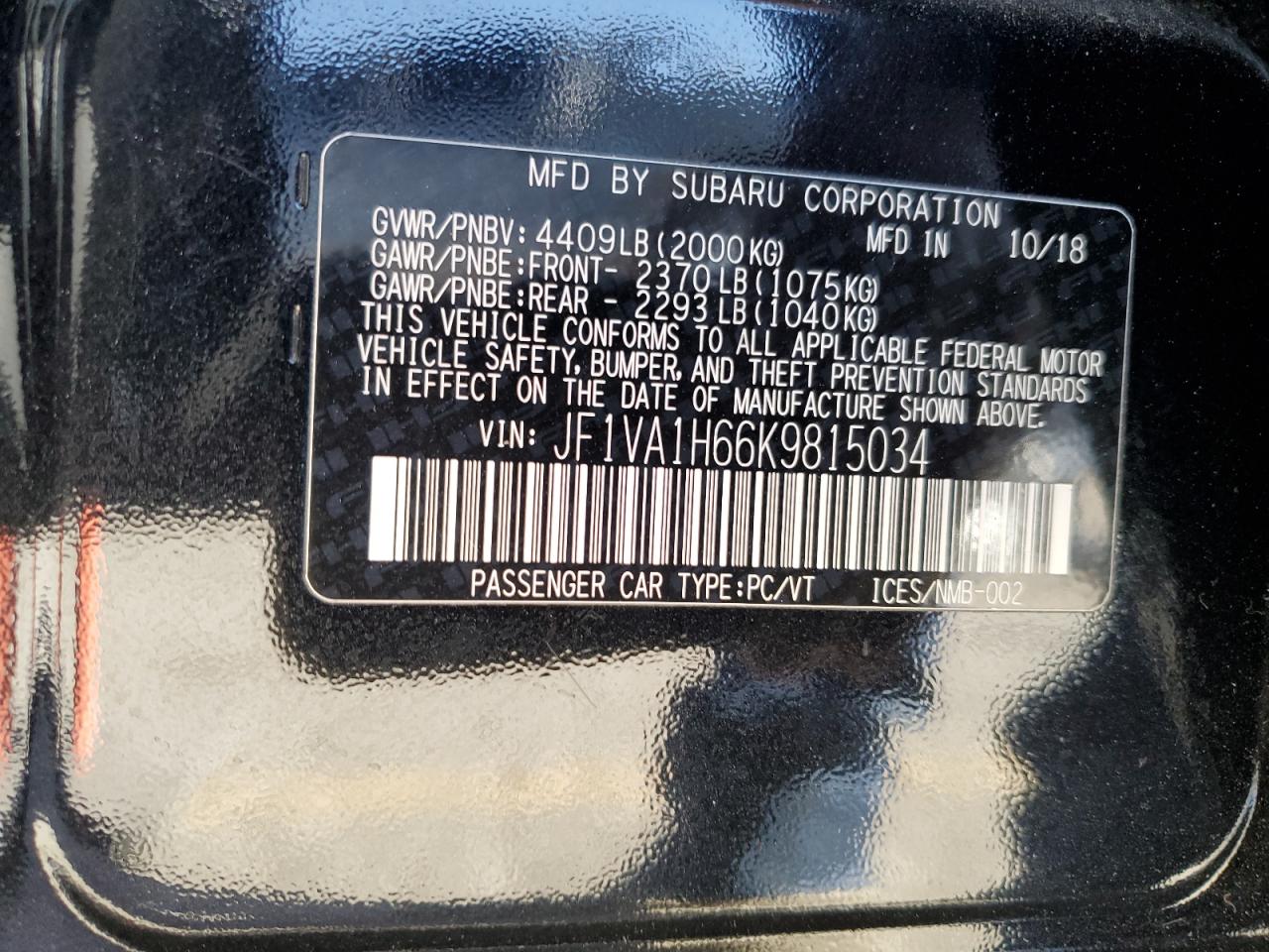 2019 Subaru WRX - Image 13