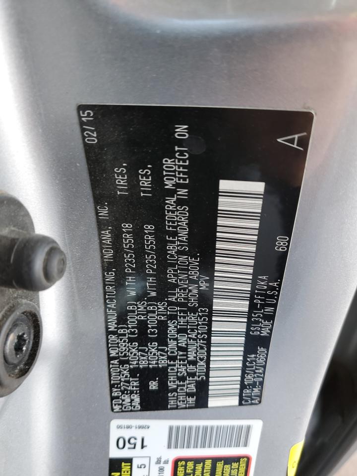 5TDDK3DC7FS101513 2015 TOYOTA SIENNA - Image 13