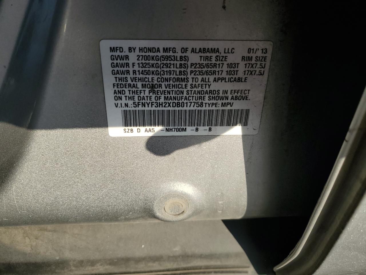 2013 Honda Pilot - Image 15