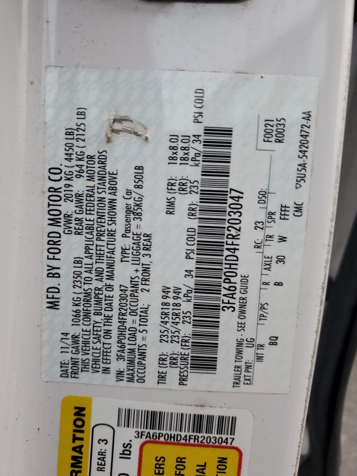 3FA6P0HD4FR203047 2015 FORD FUSION - Image 12