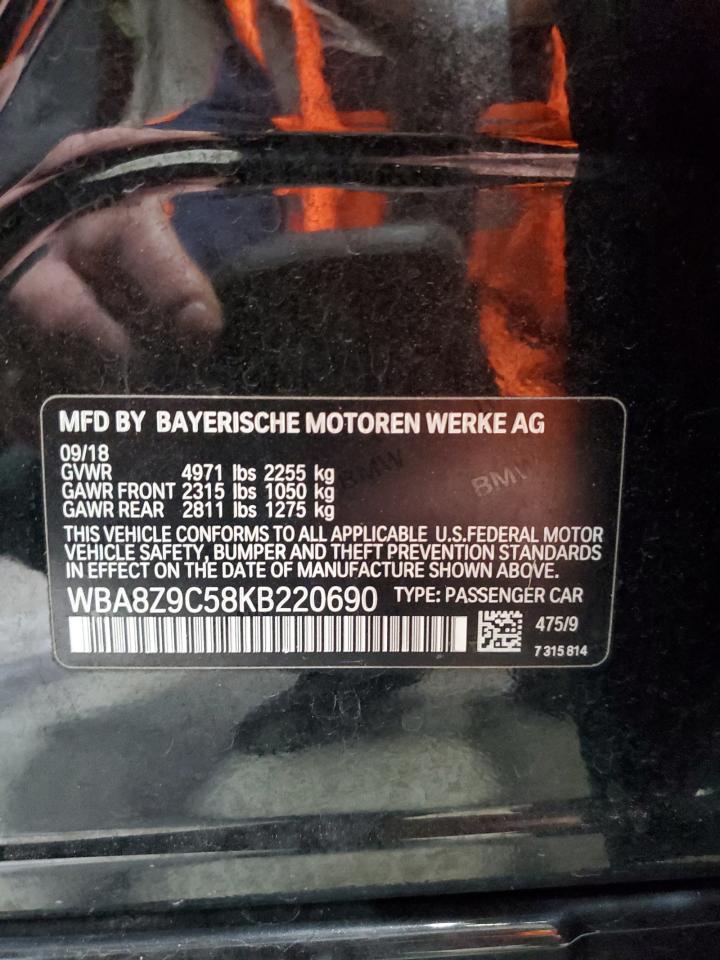 VIN WBA8Z9C58KB220690 2019 BMW 3 SERIES no.12