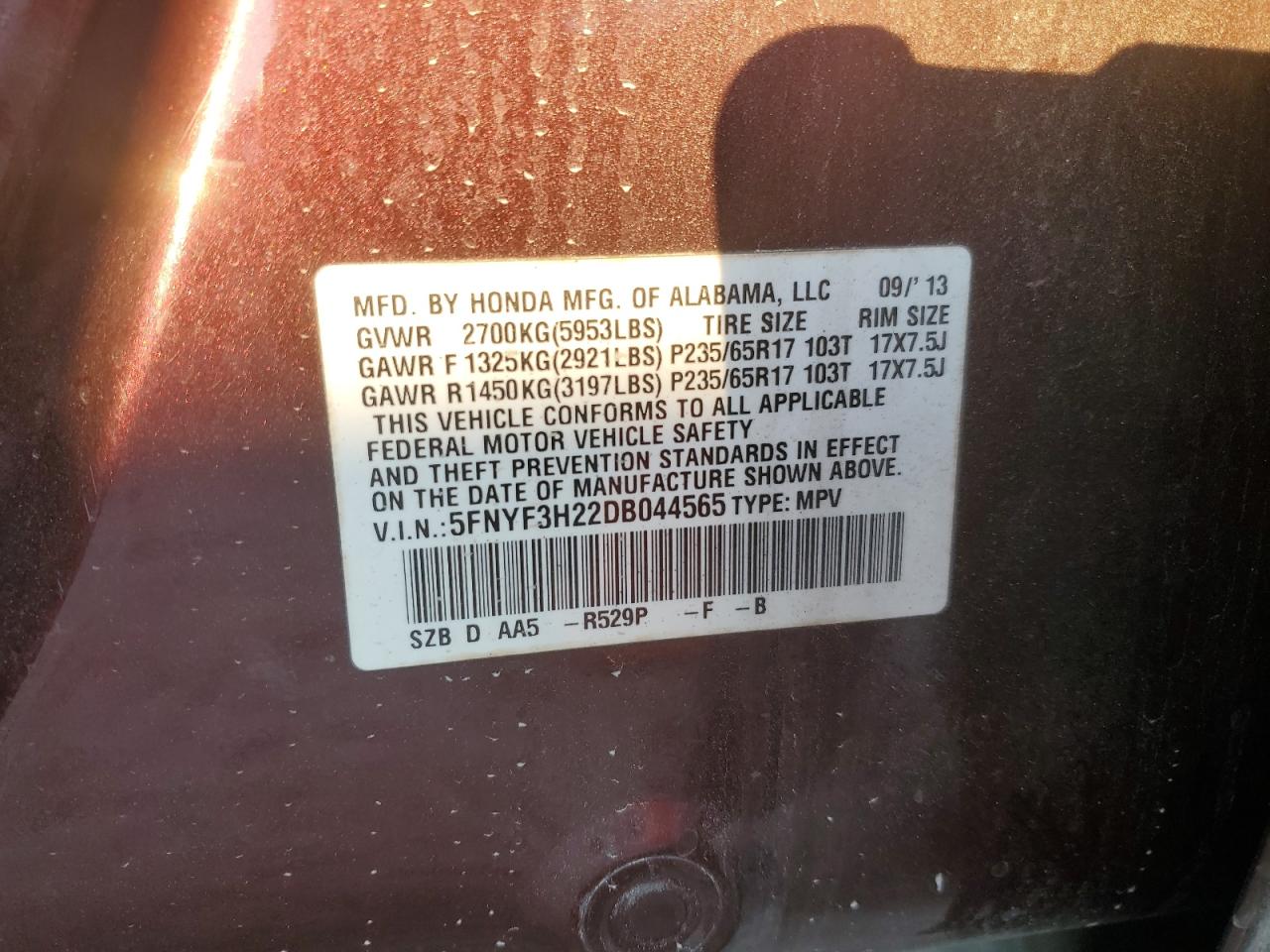 2013 Honda Pilot - Image 13