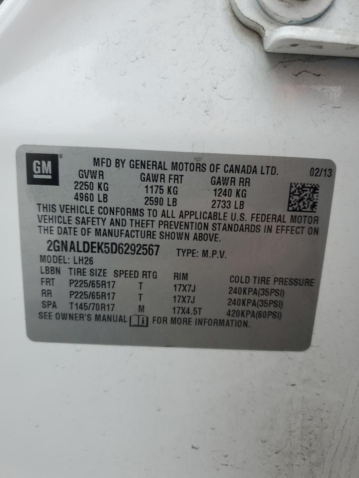 VIN 2GNALDEK5D6292567 2013 CHEVROLET EQUINOX no.13