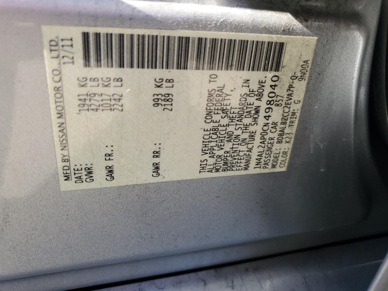 2012 Nissan Altima - Image 13