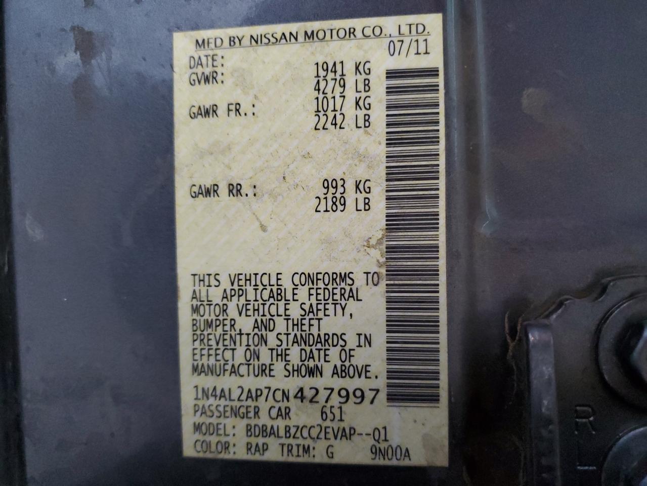 2012 Nissan Altima - Image 12