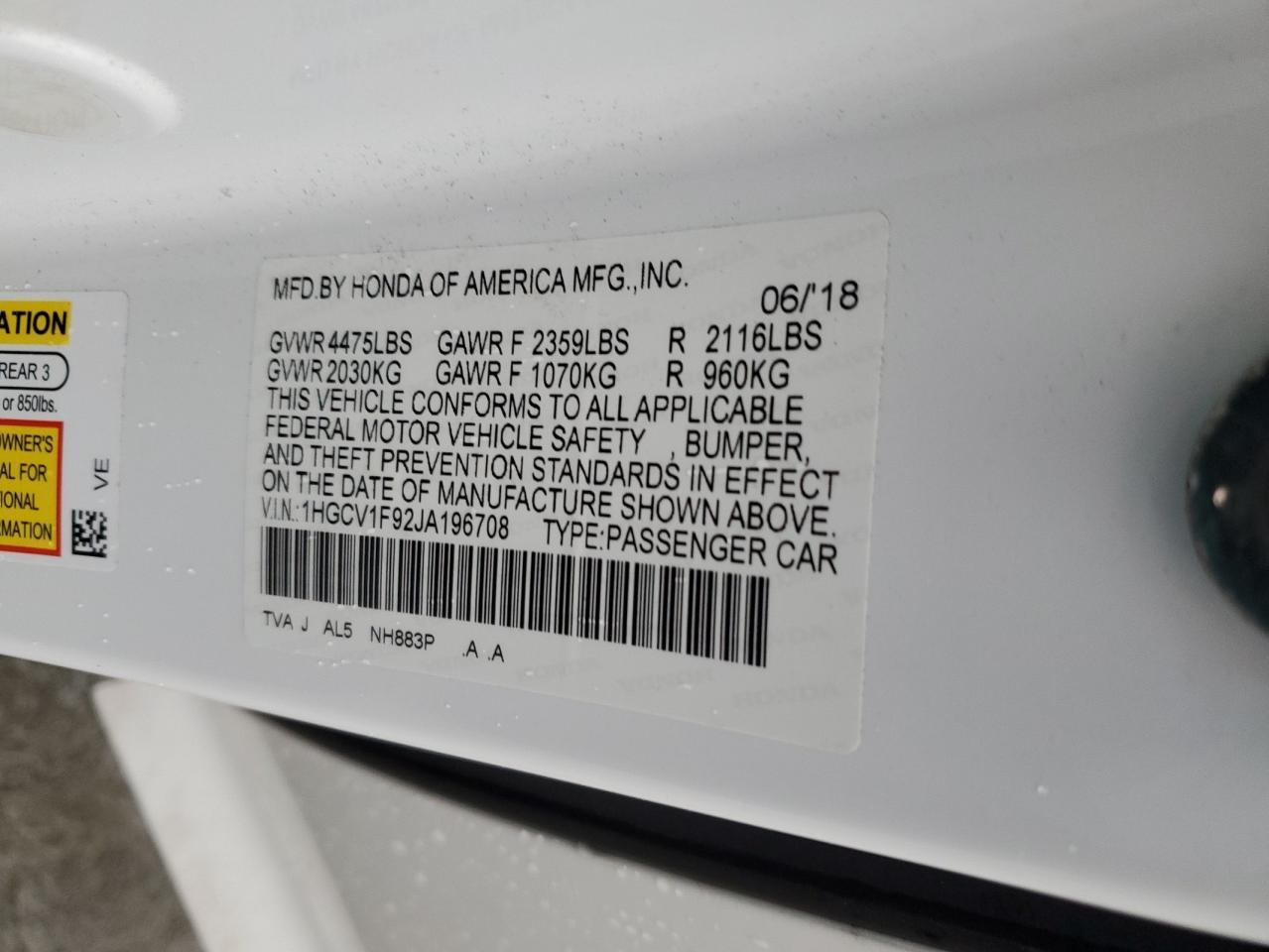 2018 Honda Accord - Image 12