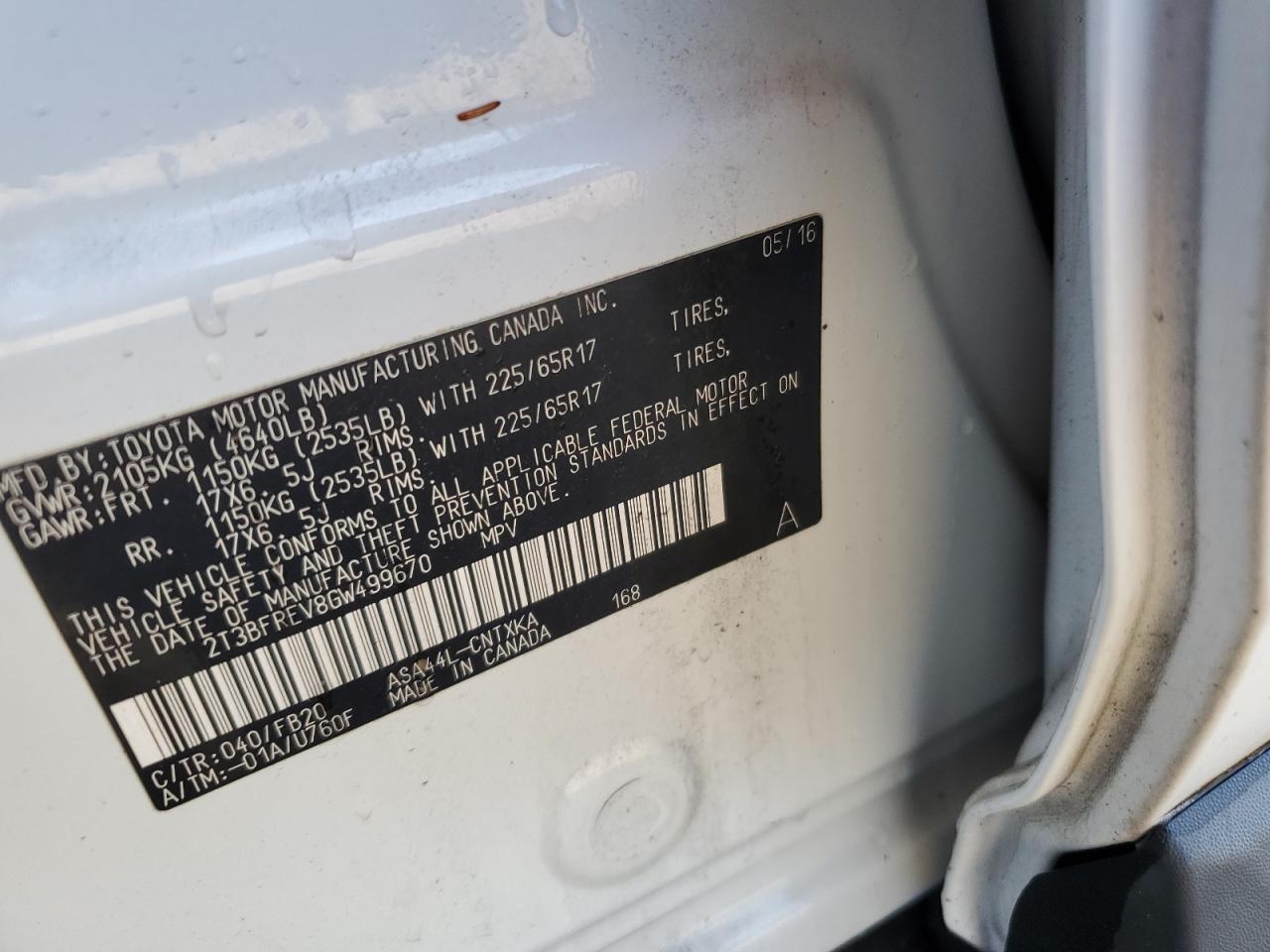 2016 Toyota RAV 4 - Image 14