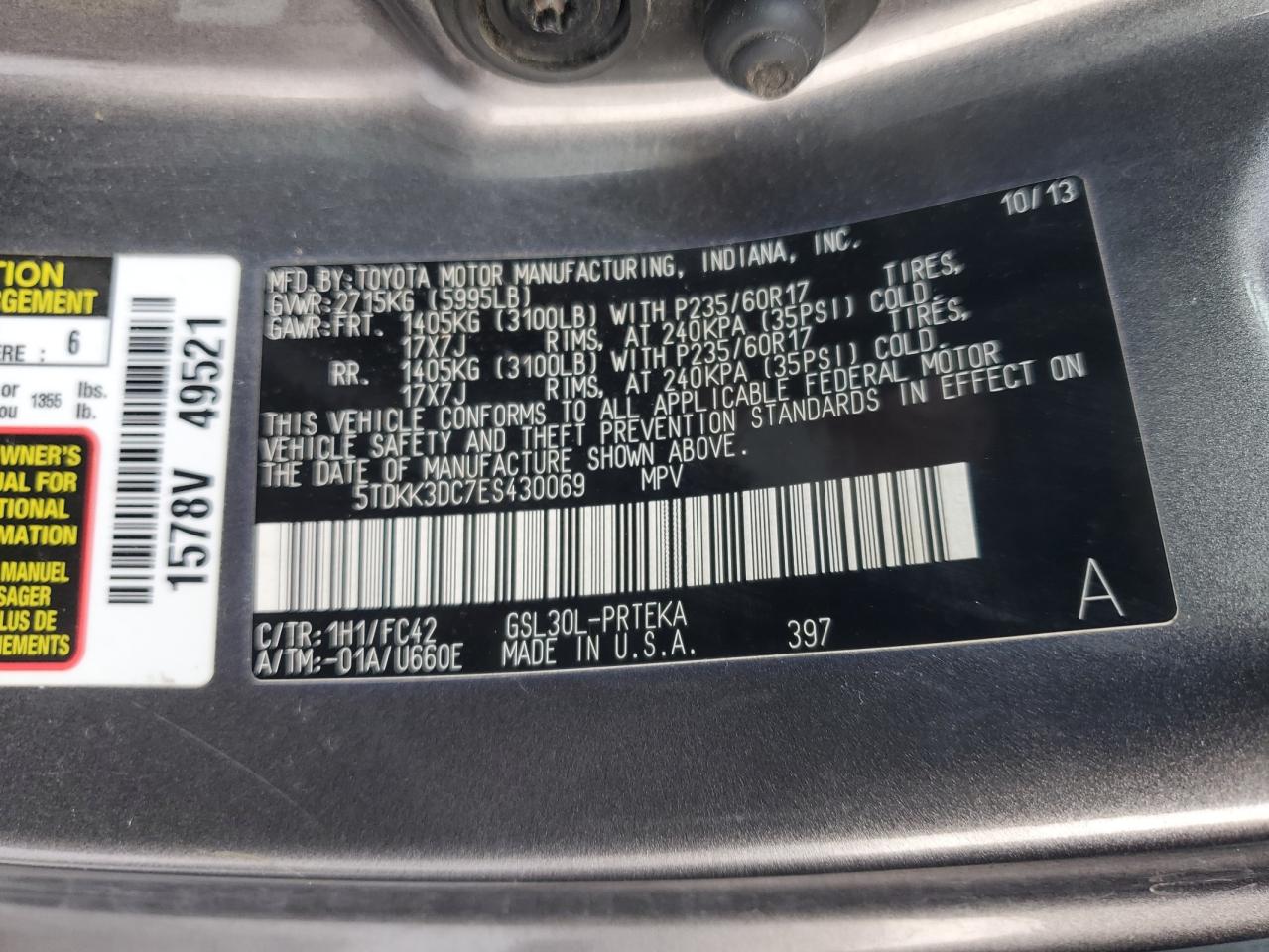 2014 Toyota Sienna - Image 13