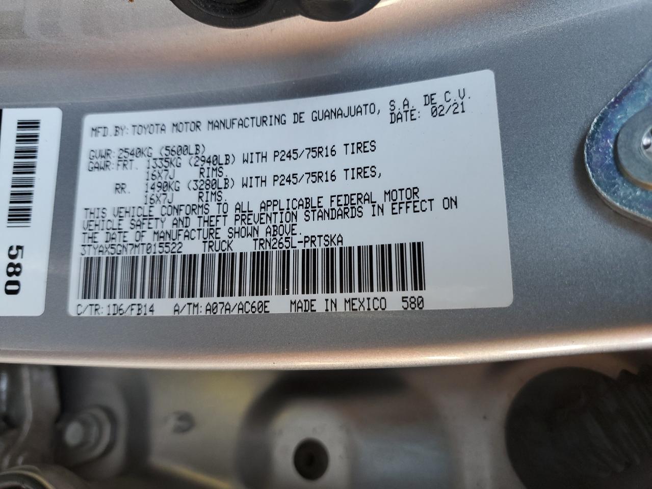 2021 Toyota Tacoma - Image 12