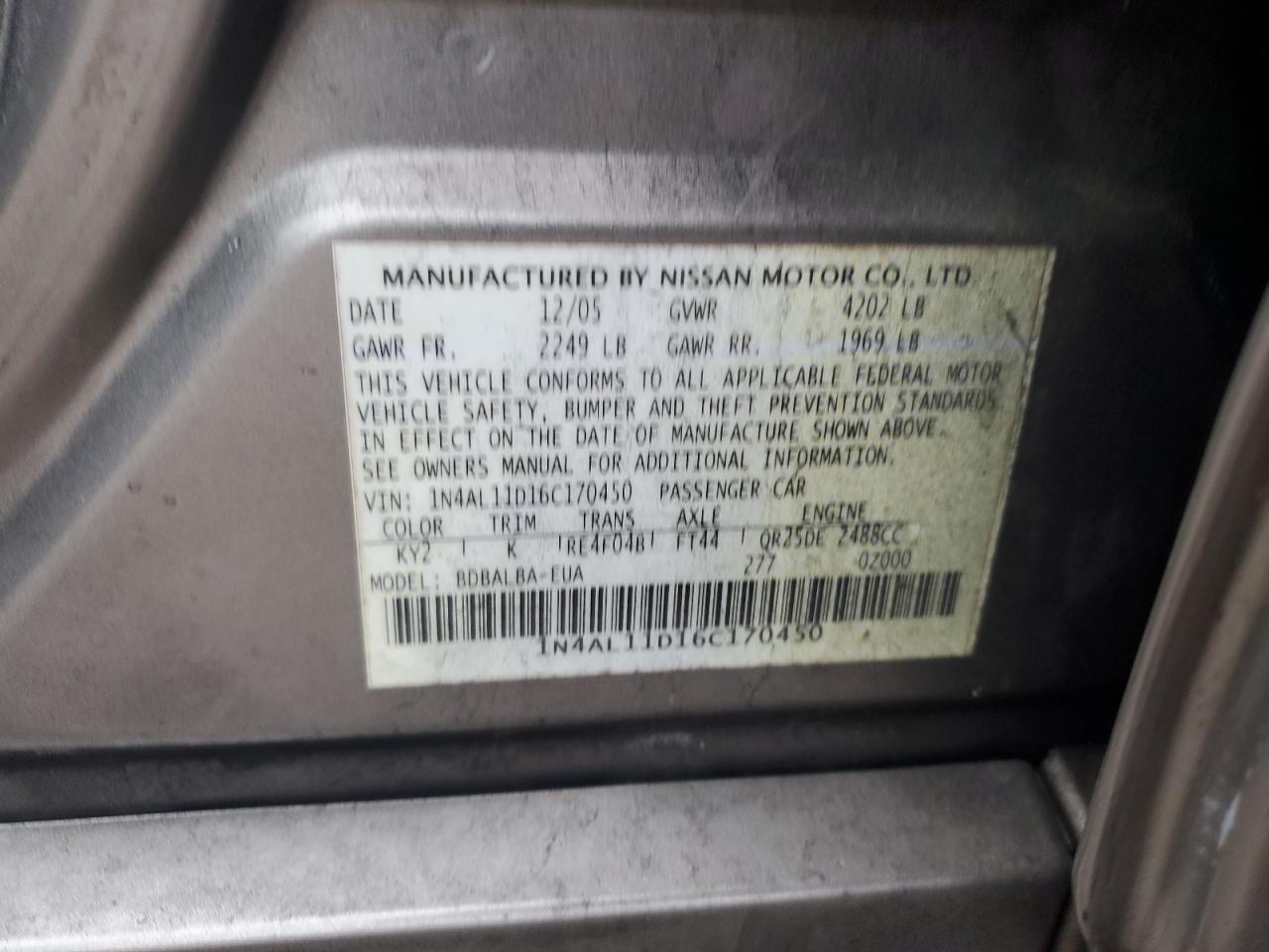 2006 Nissan Altima - Image 12
