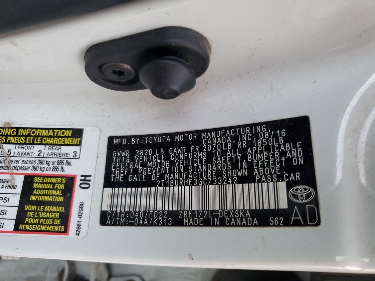 2016 Toyota Corolla - Image 13
