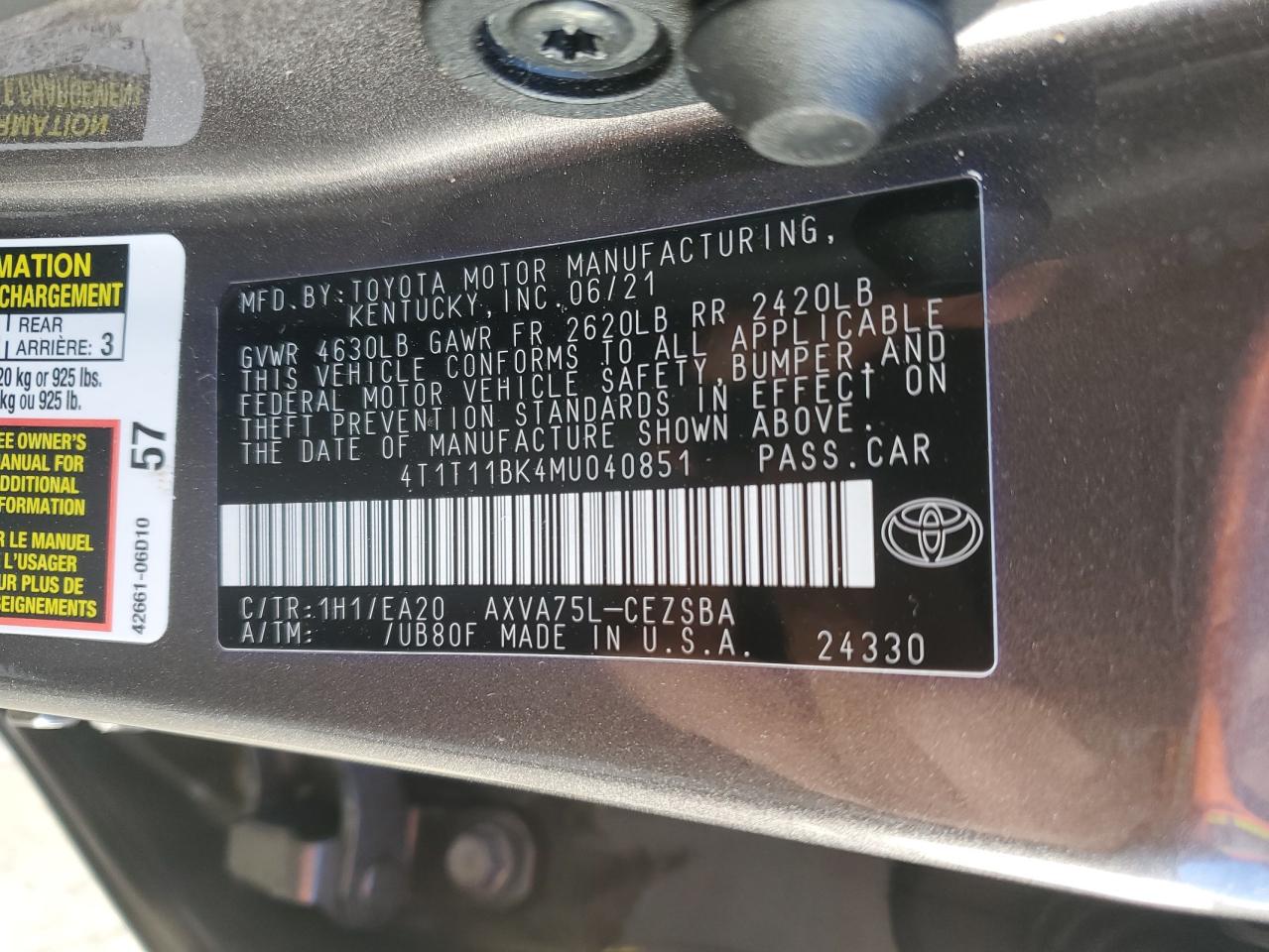2021 Toyota Camry - Image 13