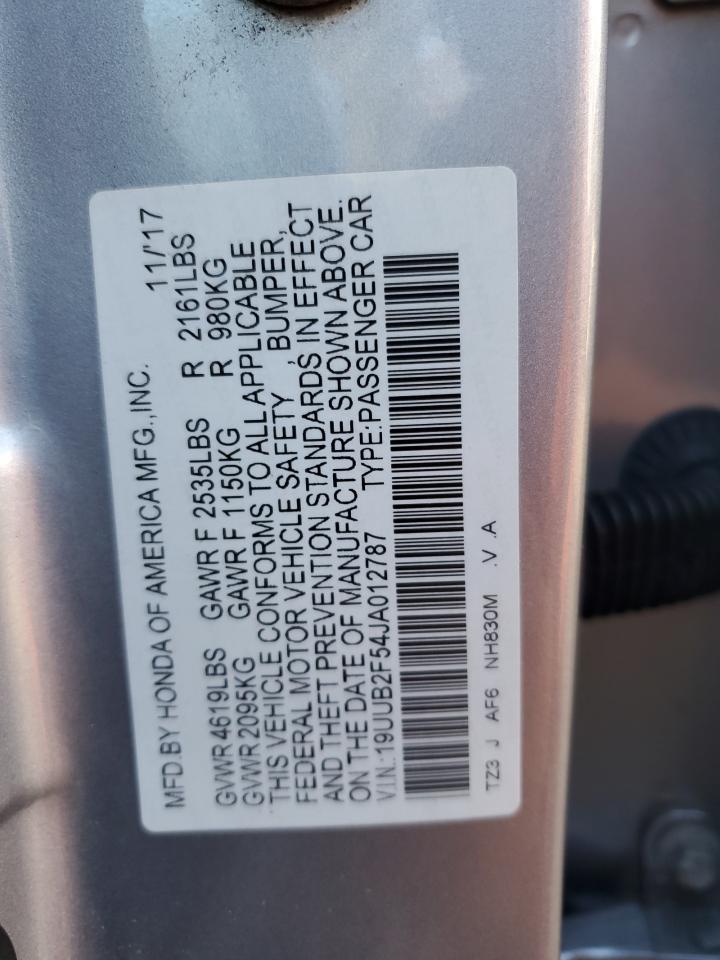 2018 Acura Tlx Tech VIN: 19UUB2F54JA012787 Lot: 85763234