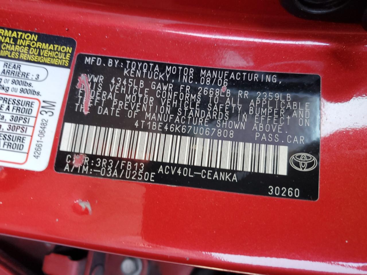 2007 Toyota Camry - Image 12