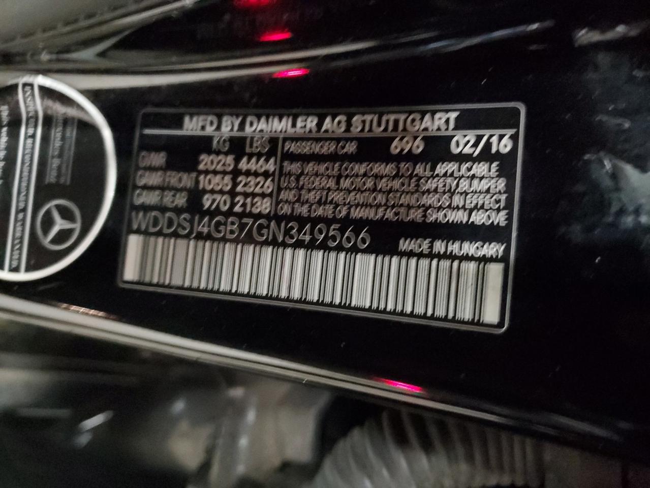 VIN WDDSJ4GB7GN349566 2016 MERCEDES-BENZ CLA-CLASS no.12