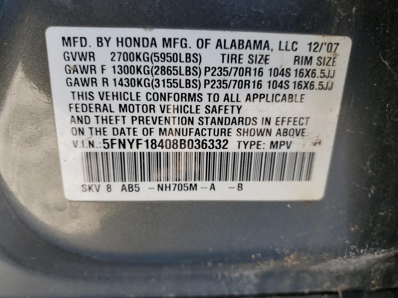 2008 Honda Pilot - Image 15