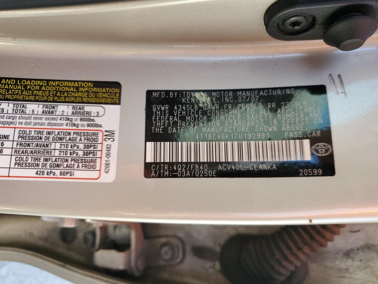 2007 Toyota Camry - Image 12