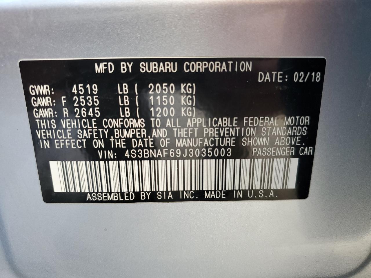 2018 Subaru Legacy - Image 12