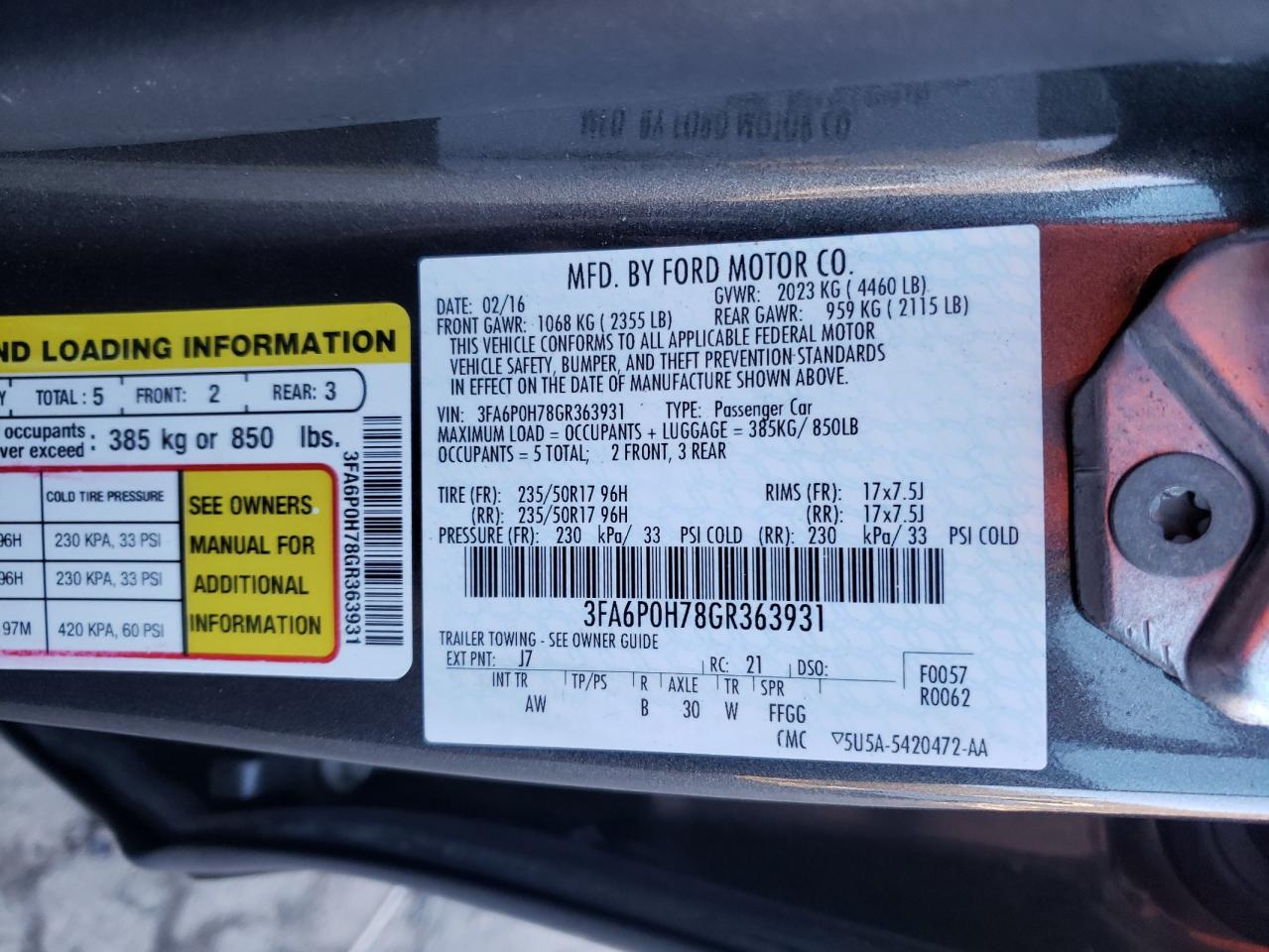 2016 Ford Fusion - Image 12
