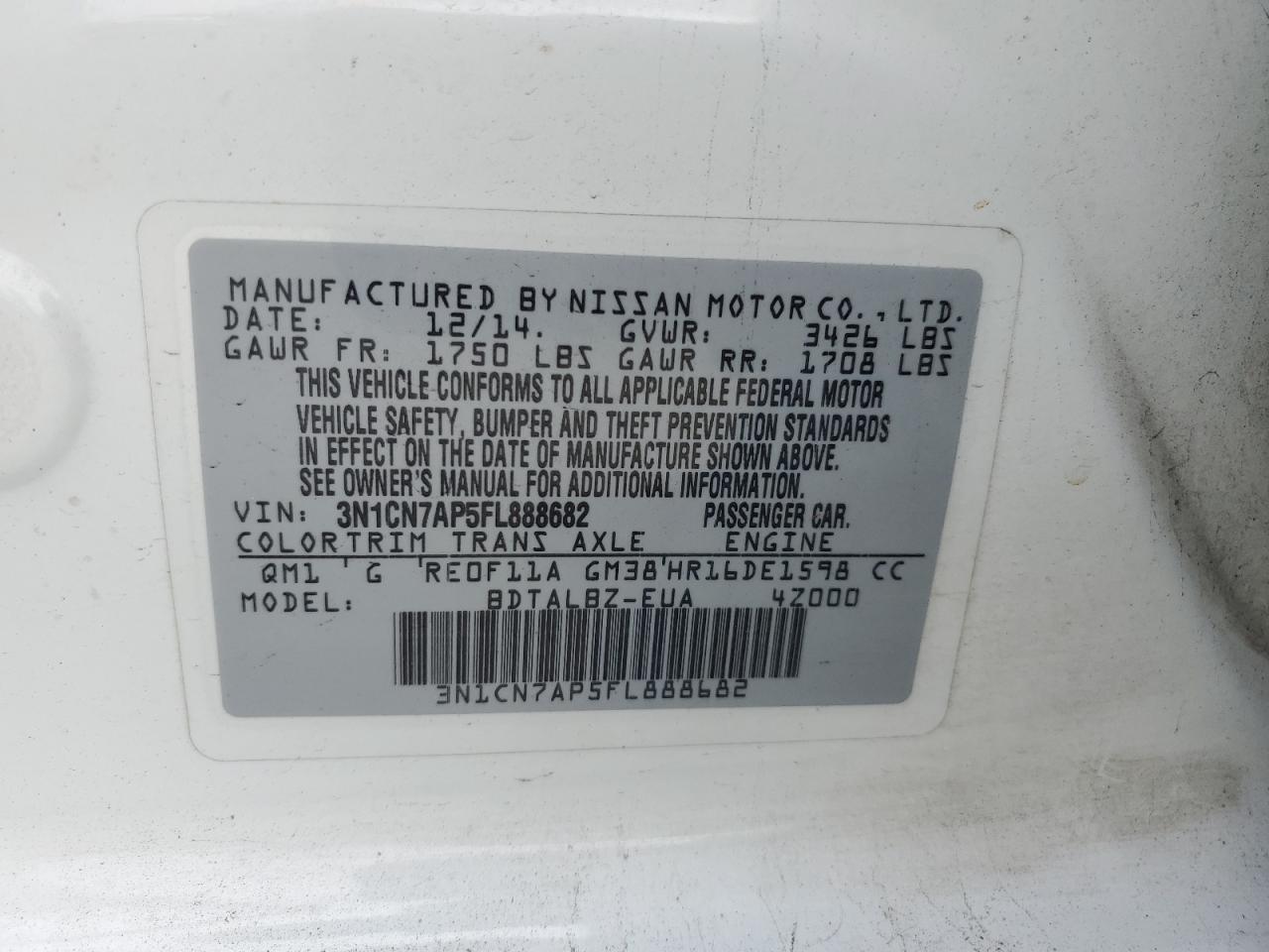 2015 Nissan Versa - Image 12