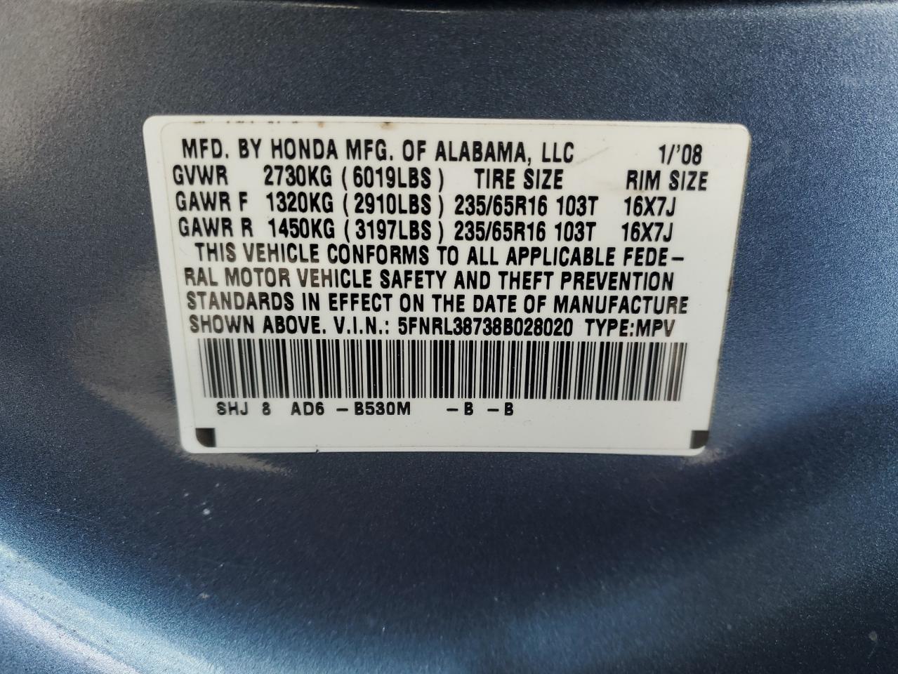 2008 Honda Odyssey - Image 13