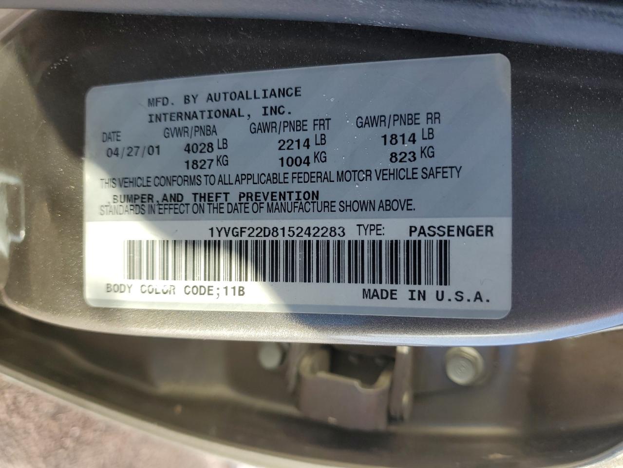 2001 Mazda 626 - Image 14