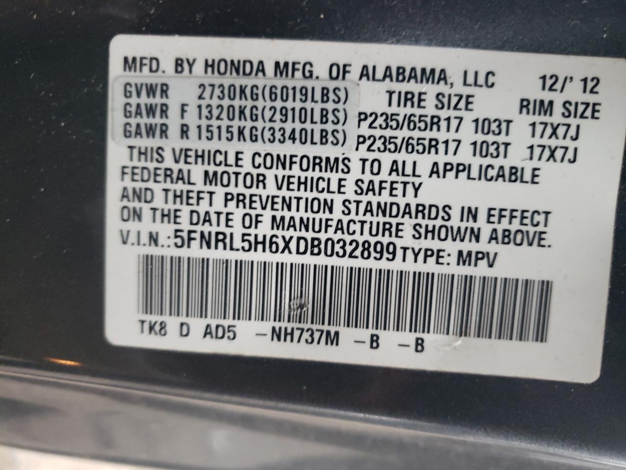 2013 Honda Odyssey - Image 13