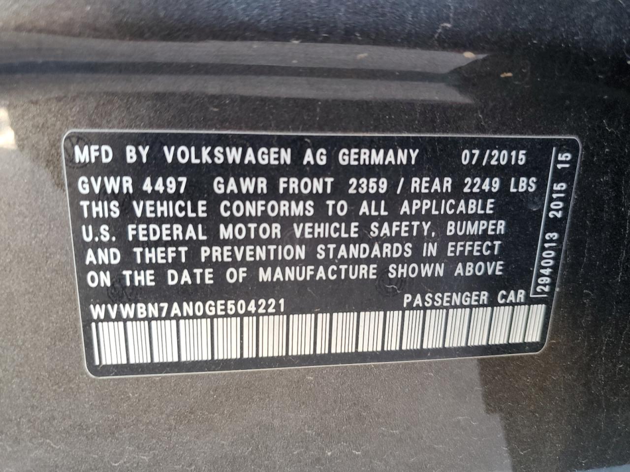 2016 Volkswagen Passat CC - Image 13