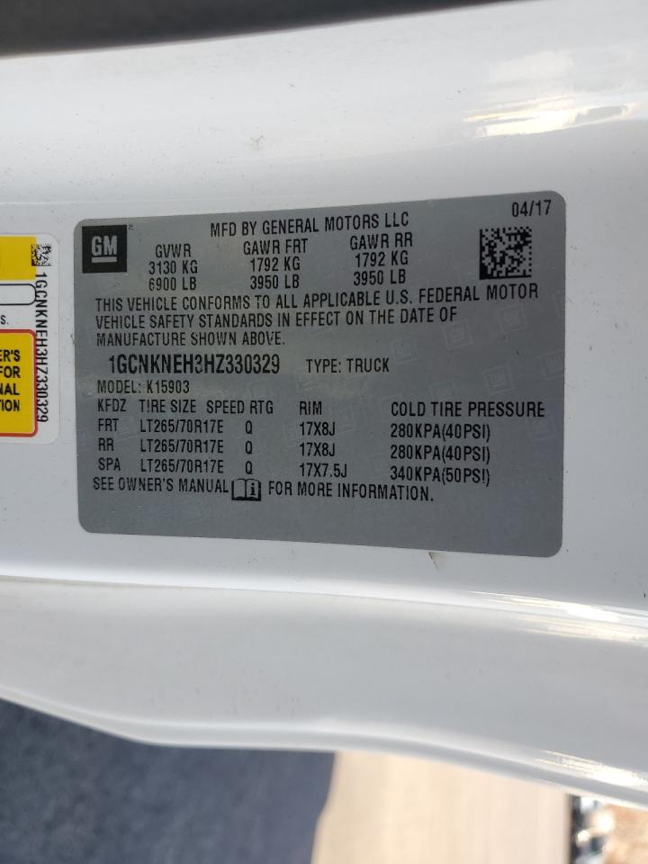 VIN 1GCNKNEH3HZ330329 2017 CHEVROLET ALL Models no.12