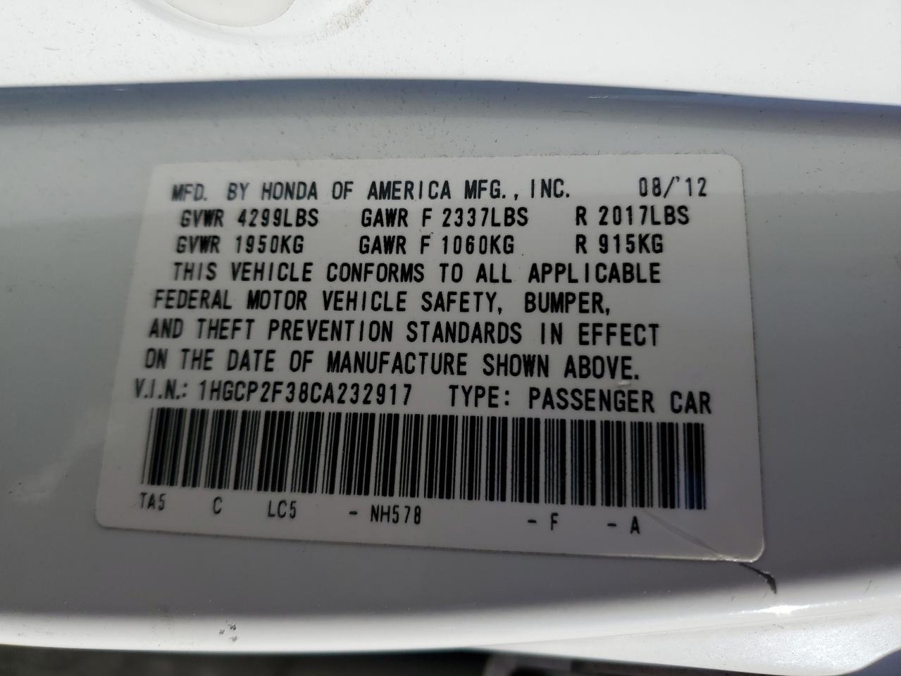 2012 Honda Accord - Image 12